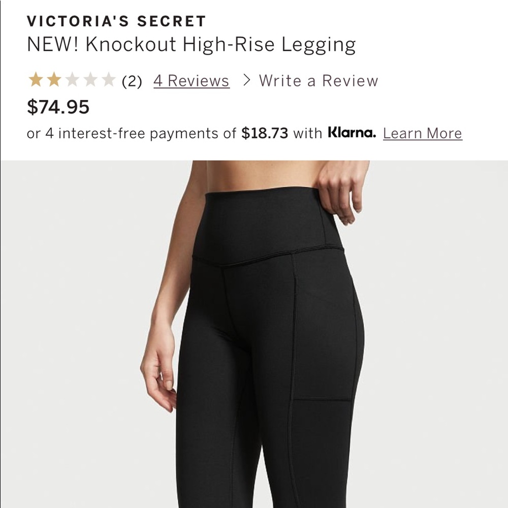 Victoria Secret Sport Crop Leggings with Pockets